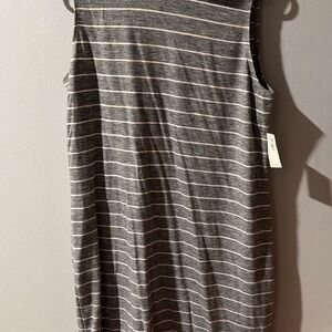 Old Navy Charcoal and White Striped Dress